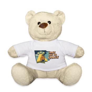 Take Me to Space Capybara UFO Pop Art - Teddy Bear - white - Front