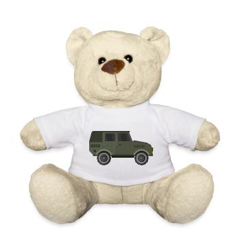 Militär-Jeep - Teddy - Weiß - Vorne