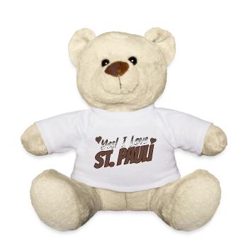 Yes I Love St. Pauli Shirt - Teddy - Weiß - Vorne