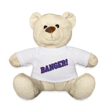 Banger! - Viral Internet Culture Humor Navy Pink - Teddy Bear - white - Front
