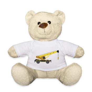 Crane truck - Teddy Bear - white - Front