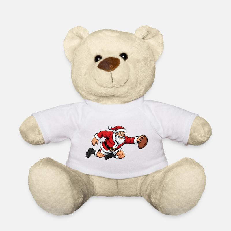 Père Noël Rugby - Nounours - blanc
