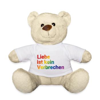 Love Is Not A Crime Rainbow - Teddy Bear - white - Front