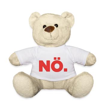 NÖ. – Lustiges deutsches Meme Shirt | Sarkasmus St - Teddy - Weiß - Vorne