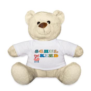 Schulkind Katze Herz - Teddy - Weiß - Vorne