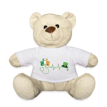 Kleeblatt Herzschlag Irish Med - Teddy - Weiß - Vorne