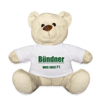 Bündner Wortwitz Grün Graphic - Nounours - blanc - Devant