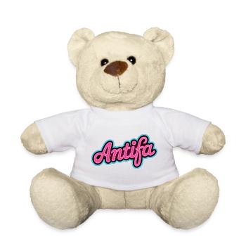 Antifa – Antifaschistisches Merch - Teddy - Weiß - Vorne