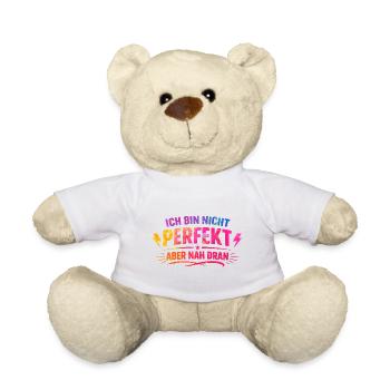 I'm not perfectly close - Teddy Bear - white - Front