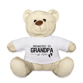 Befördert zum Opa 2026 neues Opa-Geschenk - Teddy - Weiß - Vorne