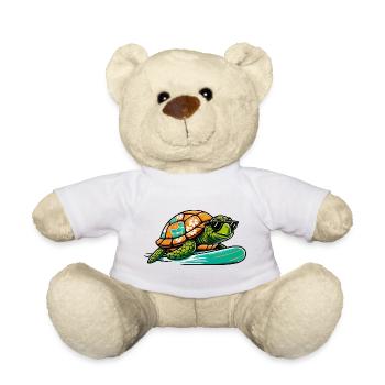 Hawaiianische Schildkröte Surfbrett - Teddy - Weiß - Vorne