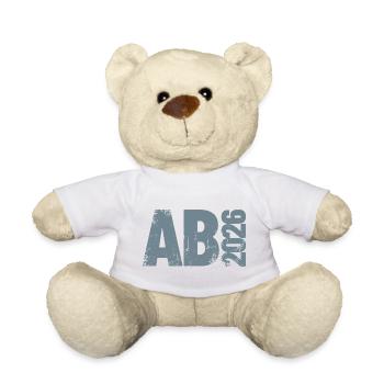 Abi 2026 - Abitur - Gift | minimal design - Teddy Bear - white - Front