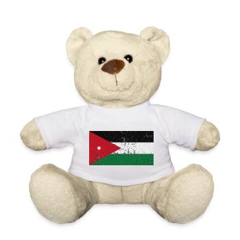 Geschenk für Jordanien - Teddy - Weiß - Vorne