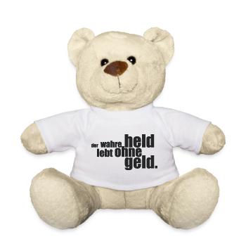 Der wahre Held... - Teddy - Weiß - Vorne