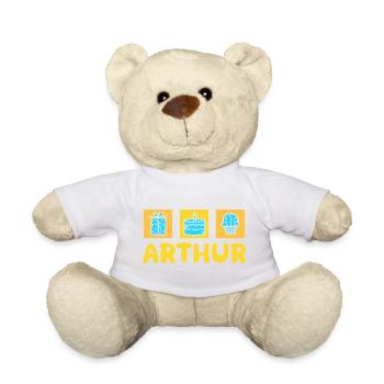Arthur as a gift - Teddy Bear - white - Front