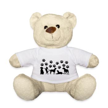 Black Dogs Squad – Minimal Aesthetic - Teddy Bear - white - Front