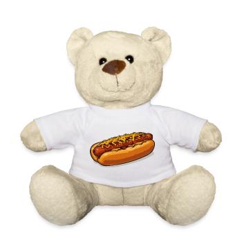 Käseüberzogenes Hotdog-Illustration - Teddy - Weiß - Vorne