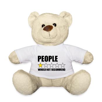 On ne recommanderait pas les anti-humains introvertis - Nounours - blanc - Devant