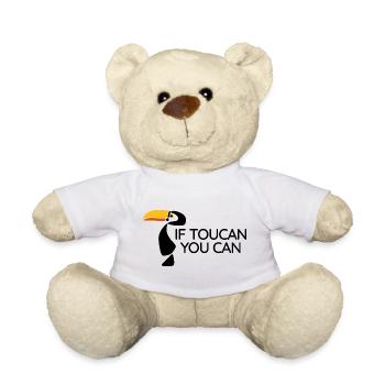 Toucan - You Can - Teddy Bear - white - Front