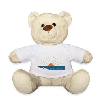 Esthétique minimaliste du soleil à la plage - Nounours - blanc - Devant