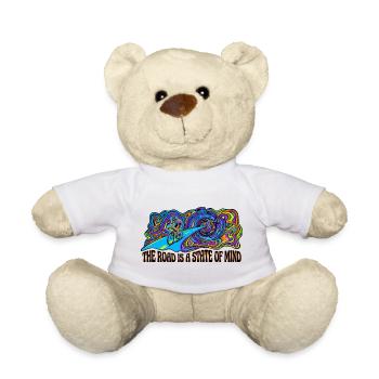 Road Is A State Of Mind Trippy Shirt - Teddy Bear - white - Front