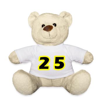 25 Symbole numérique - Nounours - blanc - Devant