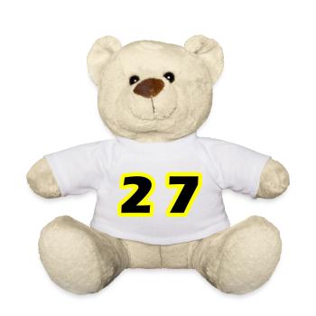 27 Number Symbol - Teddy Bear - white - Front