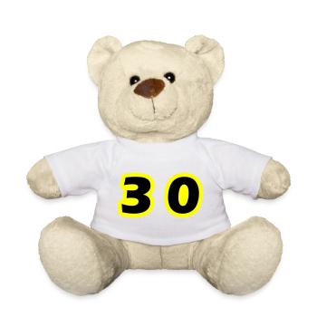 Symbole de 30 chiffres - Nounours - blanc - Devant