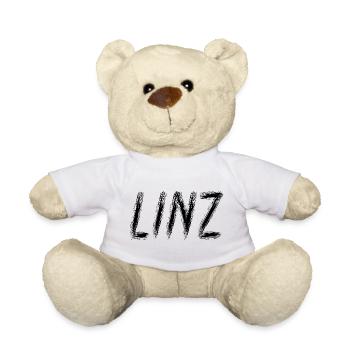 Linz Austria - Brush Stroke City Black - Nounours - blanc - Devant