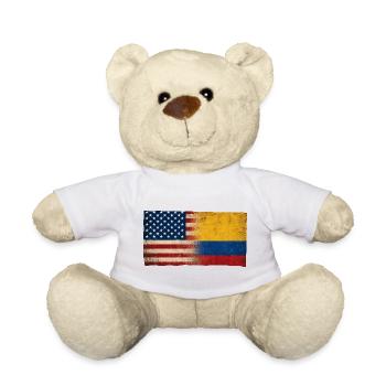 Identité du drapeau d’amitié États-Unis-Paraguay - Nounours - blanc - Devant