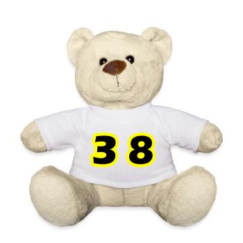 38 Number symbol - Teddy Bear - white - Front