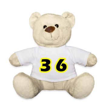 36 Number Symbol - Teddy Bear - white - Front
