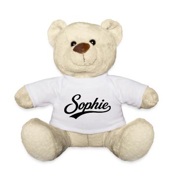 Sophie Nom Cadeau Avant-Dernier Famille - Nounours - blanc - Devant