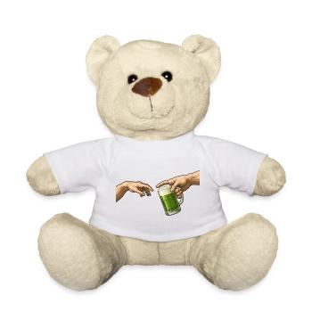 Grünes Bier – Die Kreation – Lustiges Bier - Teddy - Weiß - Vorne