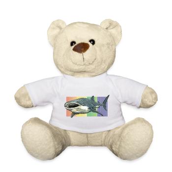 Whale Shark Rhincodon typus - Teddy Bear - white - Front