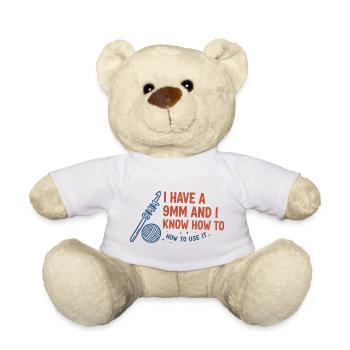 Ich habe eine 9mm und weiß, wie man sie häkelt - Teddy - Weiß - Vorne