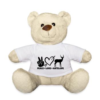Cœur d’antilope Motif animal de paix - Nounours - blanc - Devant