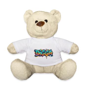 Digga Graffiti Neon Burst - Teddy Bear - white - Front