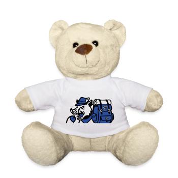 Logo du sac à dos Sanglier sauvage - Nounours - blanc - Devant