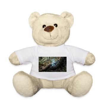 Forest Magic: Glowing Energy Fibers in Tree Roots - Teddy Bear - white - Front