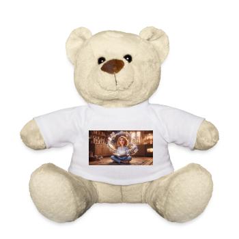 Magic of Reading: Girl with Flying Books in a Cozy - Teddy - Weiß - Vorne