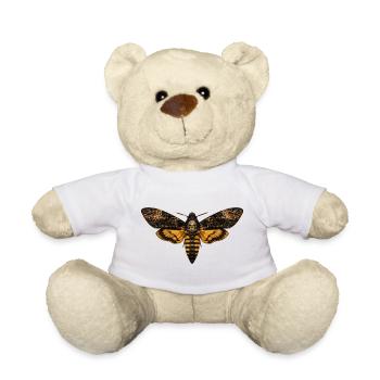 Deaths head Hawkmoth Acherontia atropos - Teddy Bear - white - Front
