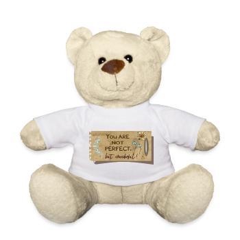 Not perfect, but wonderful - Teddy Bear - white - Front
