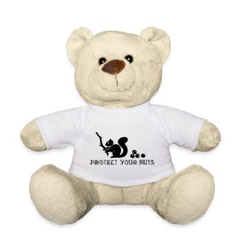 Protect your nuts - Teddy Bear - white - Front