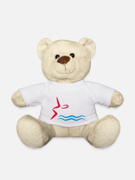 schwimmen - Teddy - Weiß