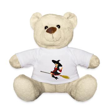 magie sorcière helloween - Nounours - blanc - Devant