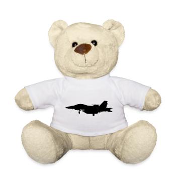 Avion de Chasse - Nounours - blanc - Devant