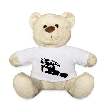 Snowboarder schnee board winter wintersport snow - Teddy - Weiß - Vorne