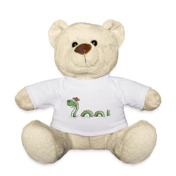 Nessie Seeungeheuer In Schottland - Comic - Fun - Teddy - Weiß - Vorne