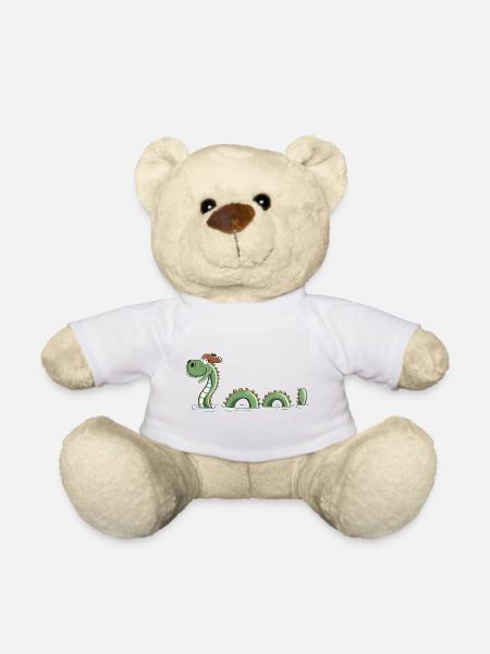 Nessie Sea Monster In Scotland - Comic - Fun - Teddy Bear - white